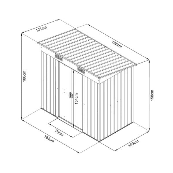 HECHT 4 X 6 PLUS - Magazie pentru gradina HECHT 4 X 6 PLUS - Magazie pentru gradina