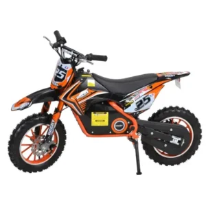 Motocicleta electrica pentru copii HECHT 54500, acumulator 36 V, 8 Ah, motor 500 W, greutate suportata 75 kg, viteza 25 km/h, orange, varsta 7+ ani
