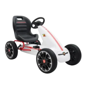 Kart cu pedale HECHT Abarth White, greutate maxima suportata 25 kg, dimensiuni 113 x 57 x 73 cm, alb