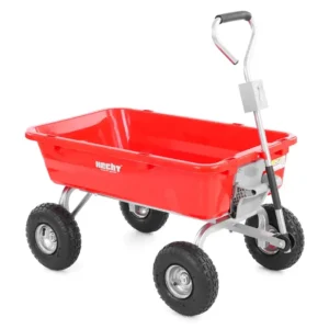 Remorca / carucior pentru Tractorase de tuns iarba Hecht 52150, capactitate incarcare 150 kg, cu maner